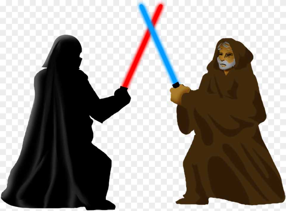 Emotion On Twitter Darth Vader Vs Obi Wan, Fashion, Person, Face, Head Png Image