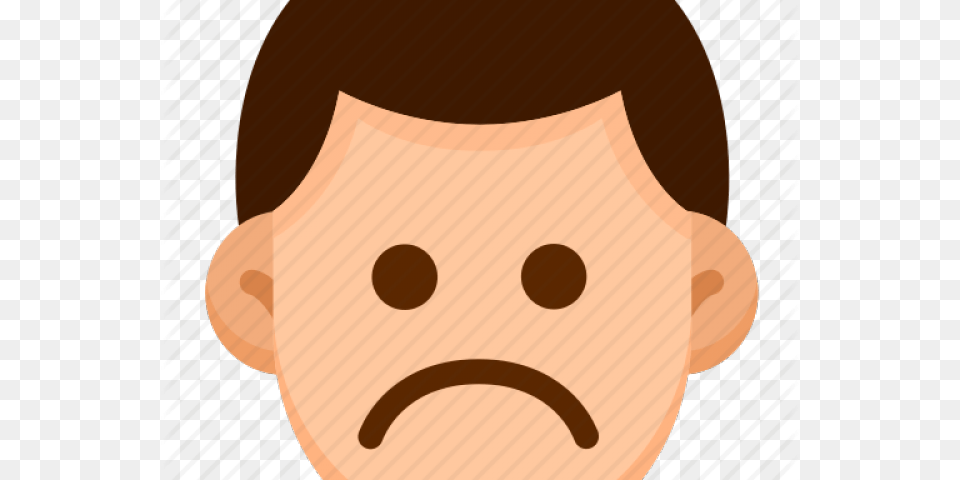 Emotional Clipart Sad Emoticon Feeling Sad Face, Person, Head, Snout, Ice Hockey Puck Png Image