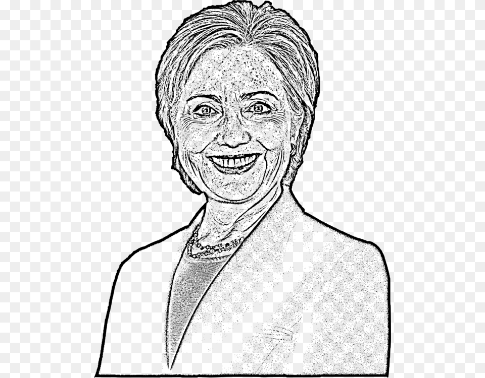 Emotionartheadgear Hillary Clinton Coloring Page, Gray Free Png