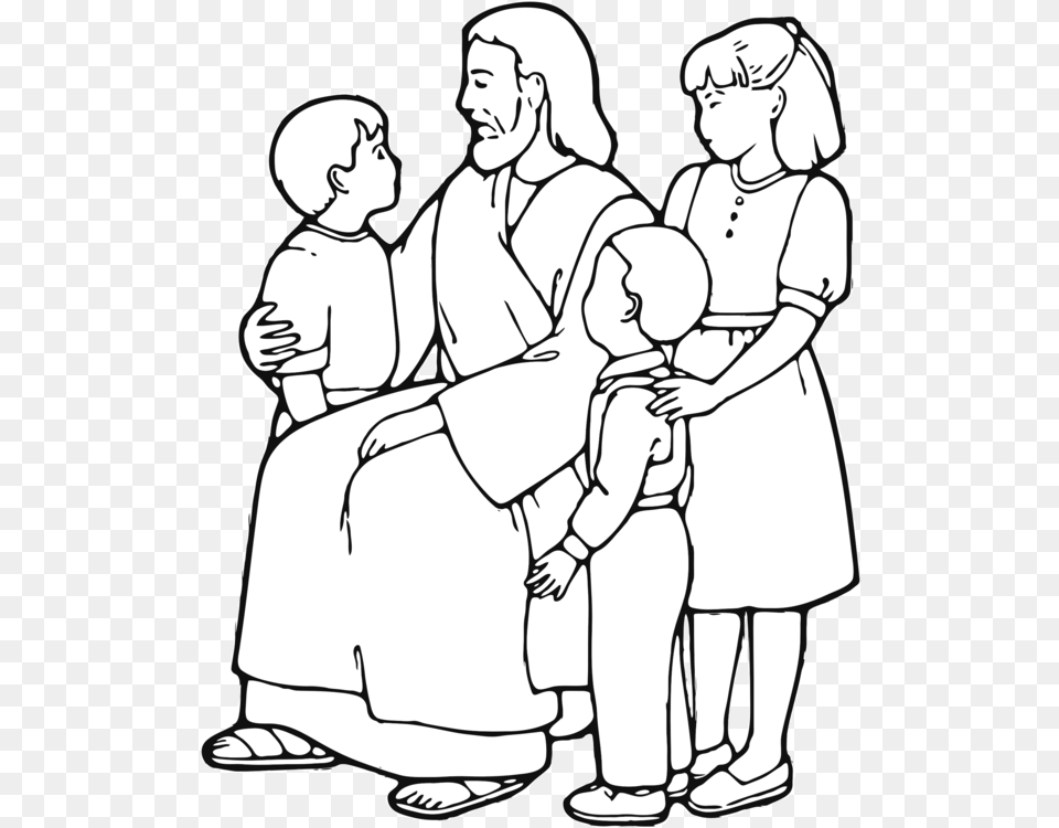 Emotionartpeople Clip Art Jesus With Children, Baby, Person, Face, Head Free Transparent Png