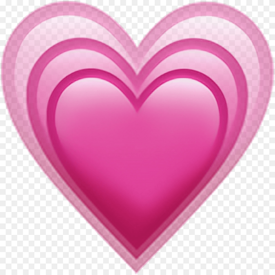 Emotions Emotion Emoji Heart Whatsapp Pink Ios Transparent Background Iphone Heart Emoji, Plate Free Png Download