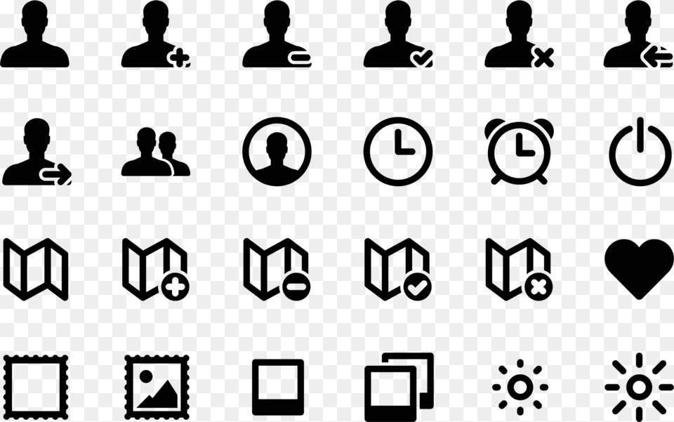 Emotionsquaresymmetry Business Icons Line Art, Gray Png