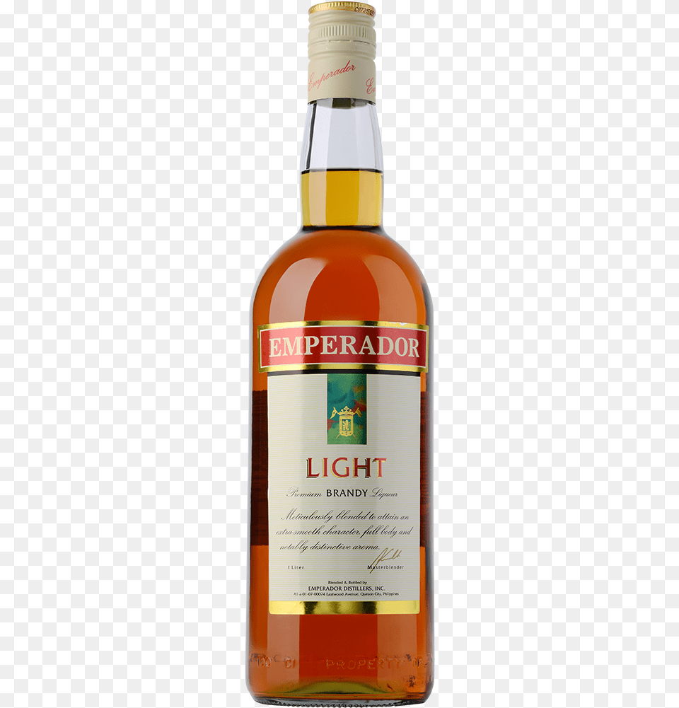 Emperador Light Brandy 1l Cruzan Single Barrel Bottle, Alcohol, Beverage, Liquor, Whisky Png Image