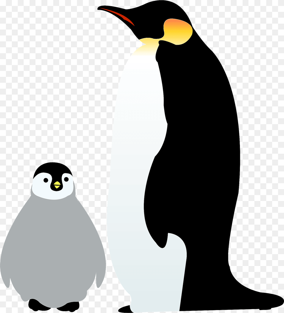 Emperor Penguin And Chick Clipart, Animal, Bird, King Penguin Free Transparent Png