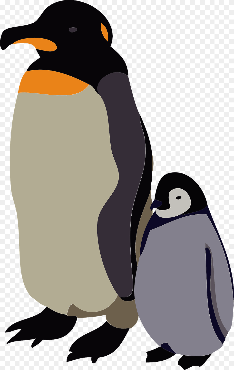 Emperor Penguin And Chick Clipart, Animal, Bird, King Penguin Free Transparent Png