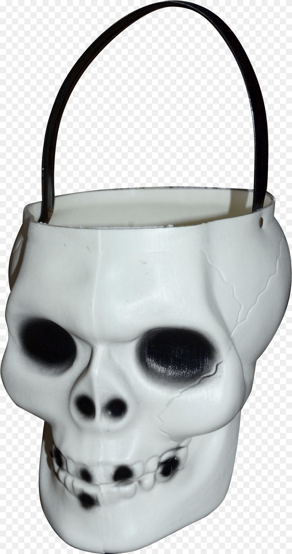 Empire Blow Mold Skeleton Skull Halloween Candy Pail Skull, Accessories, Bag, Handbag, Purse Png