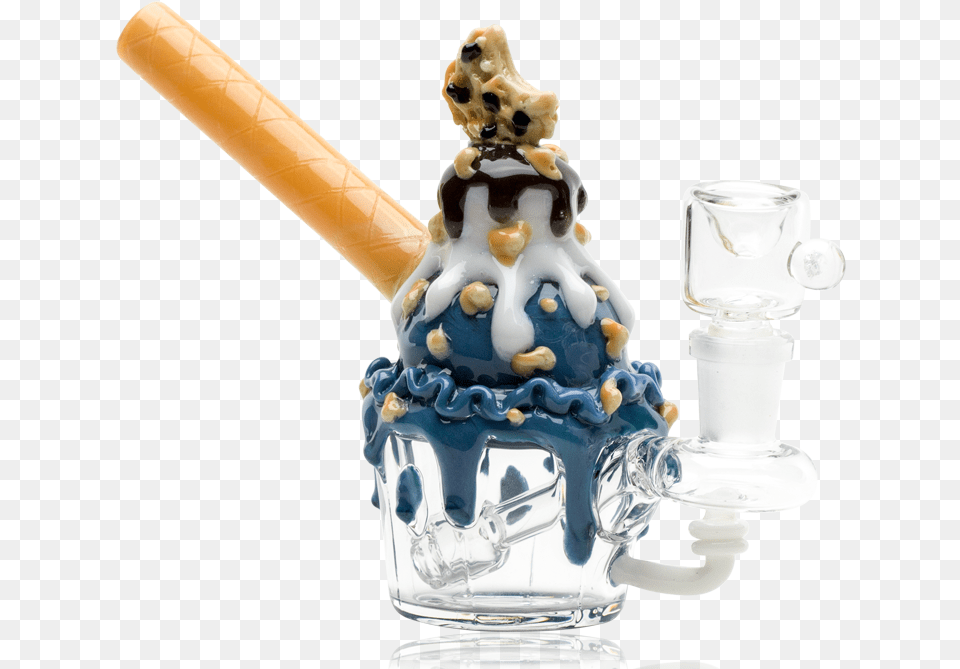 Empire Glassworks Mini Cookie Monster Sundae Bong Empire Glass 18mm Bong, Cream, Dessert, Food, Ice Cream Free Transparent Png