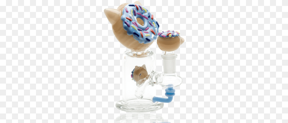Empire Glassworks Mini Dab Rig Blue Kitty Donut 14mm Bong, Food, Jar, Sweets, Smoke Pipe Png Image
