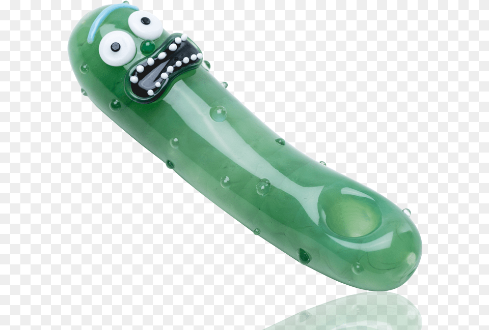 Empire Glassworks Pickle Rick Hand Pipe Pickle Rick Crack Pipe, Cucumber, Food, Plant, Produce Free Png