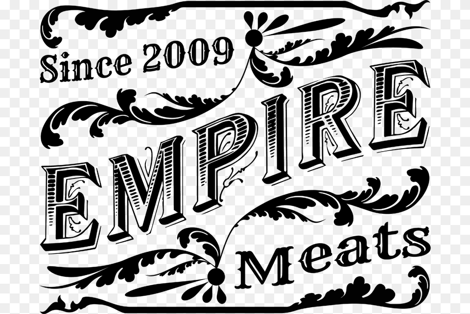 Empire Meats Filigree Logo Illustration, Silhouette, Formal Wear Free Transparent Png