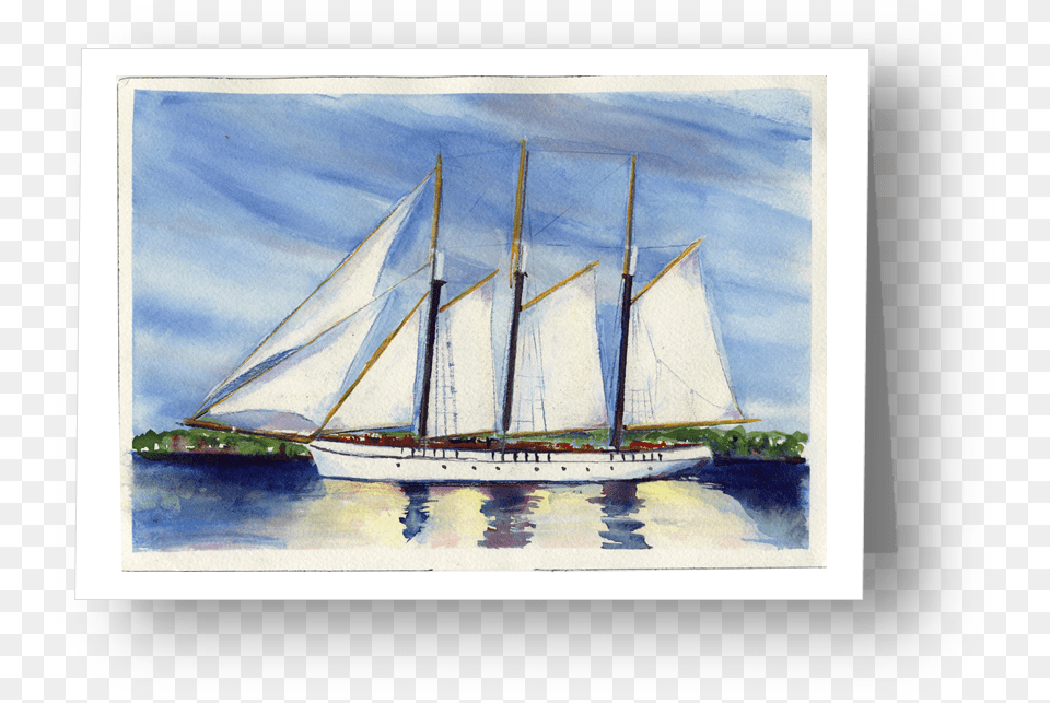 Empire Sandy Watercolour Schooner, Art, Boat, Painting, Sailboat Free Transparent Png