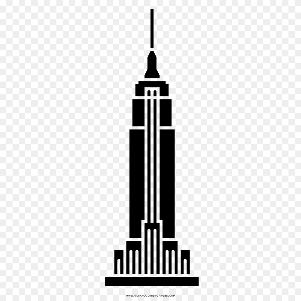 Empire State Building Clip Art, Gray Png