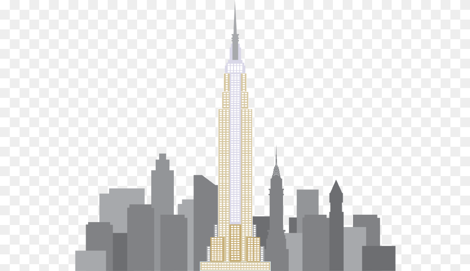 Empire State Building Clipart New York City Clipart Transparent Background, Urban, Architecture, High Rise, Spire Free Png Download