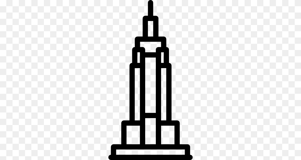 Empire State Building Icon, City, Stencil Free Transparent Png