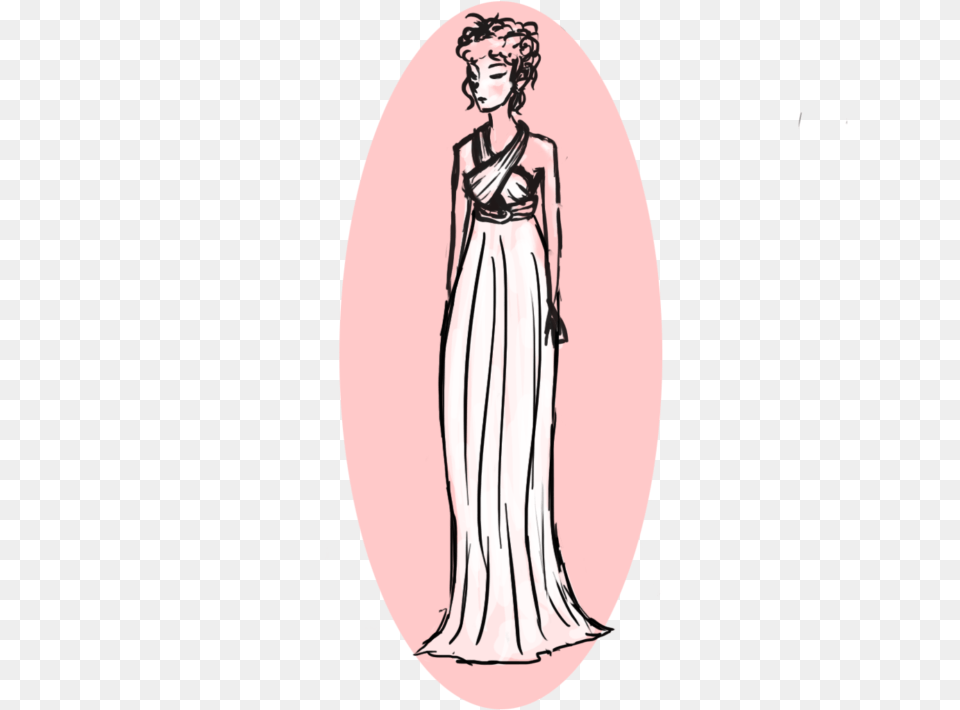 Empire Wedding Dress Cut To Flatter Your Figure Illustration, Fashion, Clothing, Gown, Evening Dress Png Image