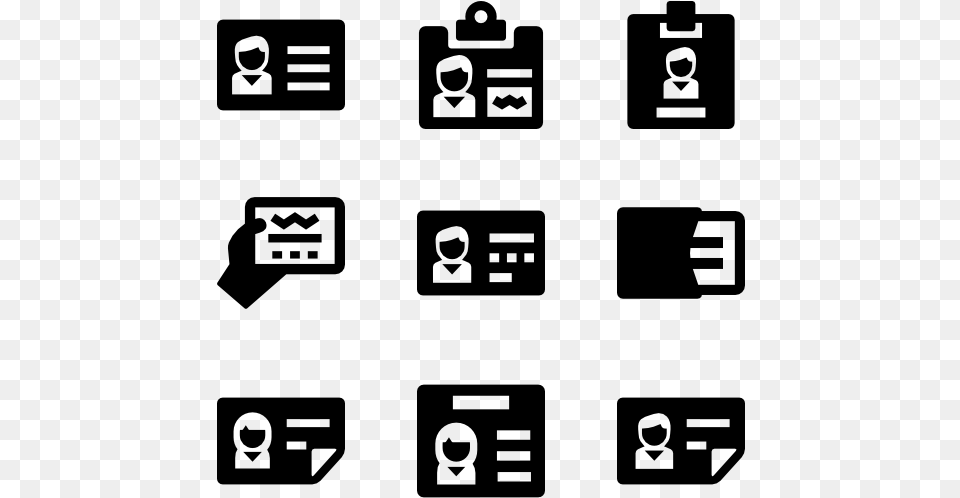 Employee Cards Icon List, Gray Free Png Download