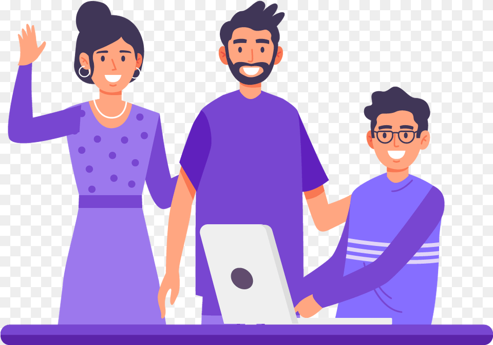 Employee Engagement Teamwork, Purple, Adult, Boy, Child Free Png Download