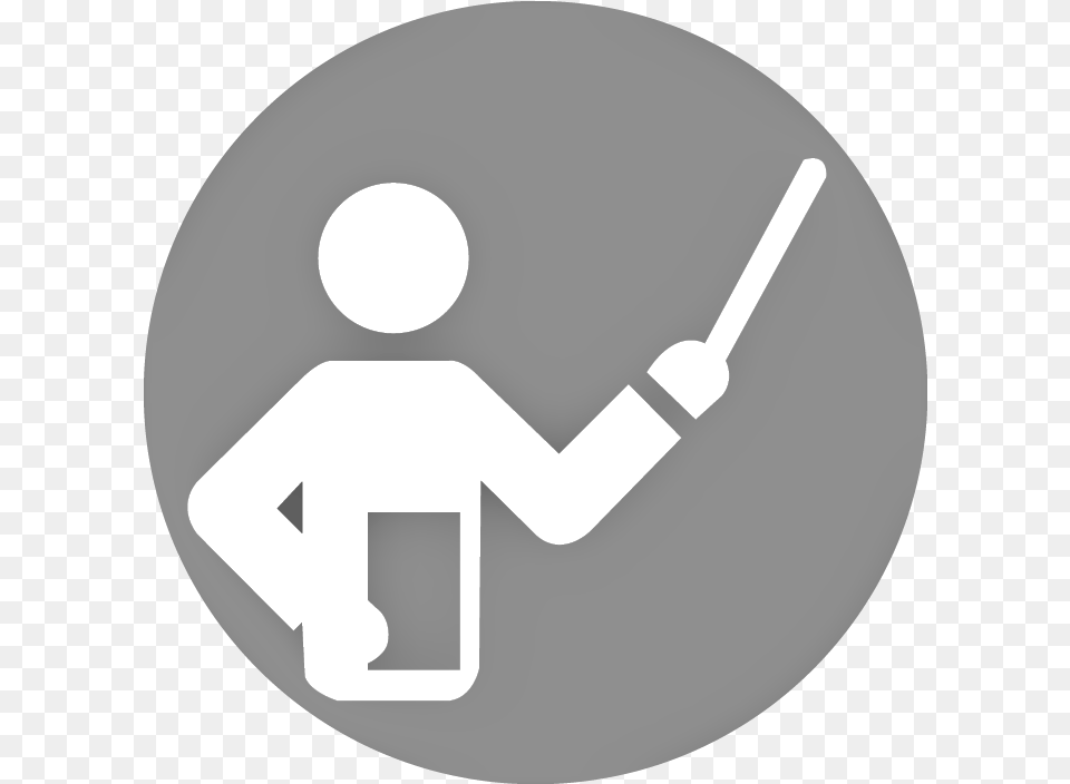Employee Icon Learning And Development Icon Transparent Training Icon Grey Circle, Stencil, Cleaning, Person, Disk Free Png Download