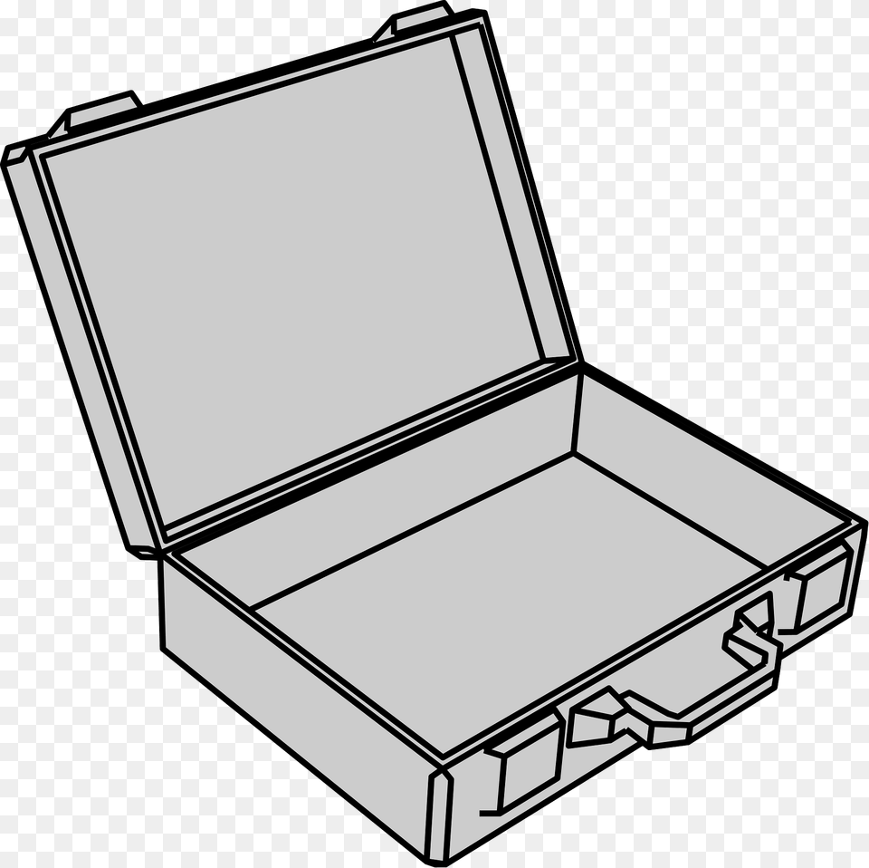 Empty Briefcase Grayscale Clipart, Bag, Box, Device, Grass Free Png Download