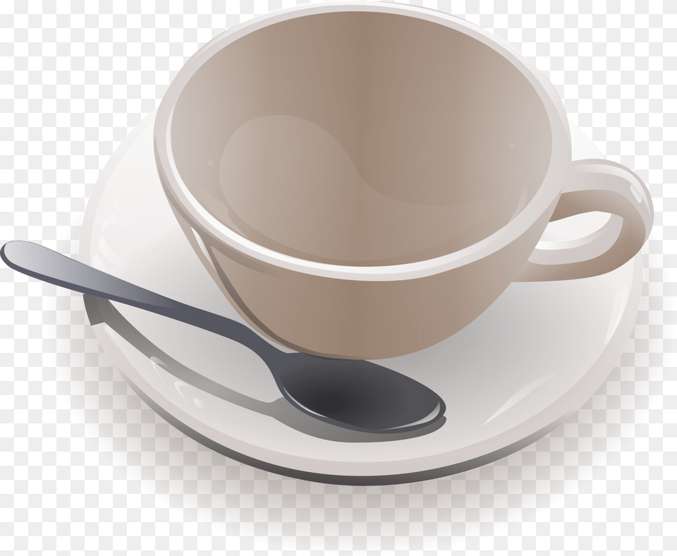 Empty Coffee Cup Coffee Empty Cup, Cutlery, Saucer, Spoon Png