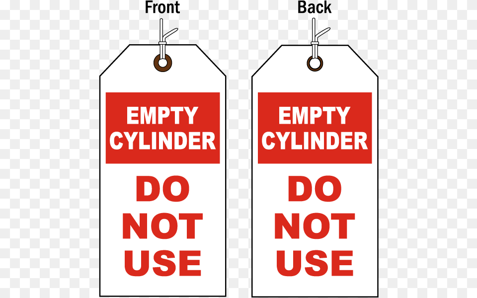 Empty Cylinder Status Tag Empty Gas Cylinder Mark, Sign, Symbol, Text Png Image