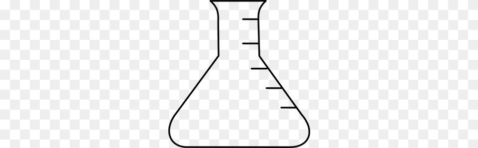 Empty Erlenmeyer Flask Clip Art For Web, Gray Free Transparent Png