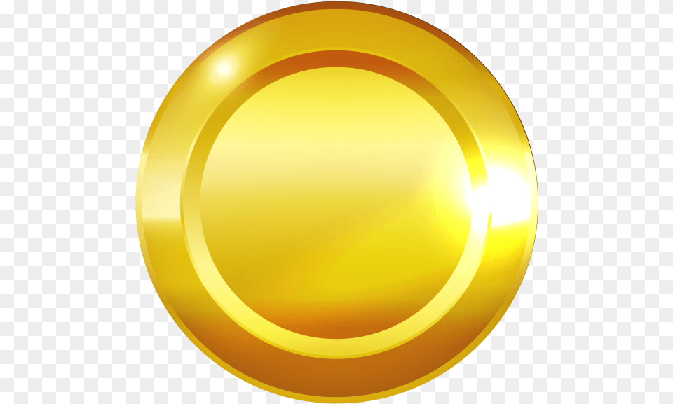 Empty Gold Coin Circle, Disk Png