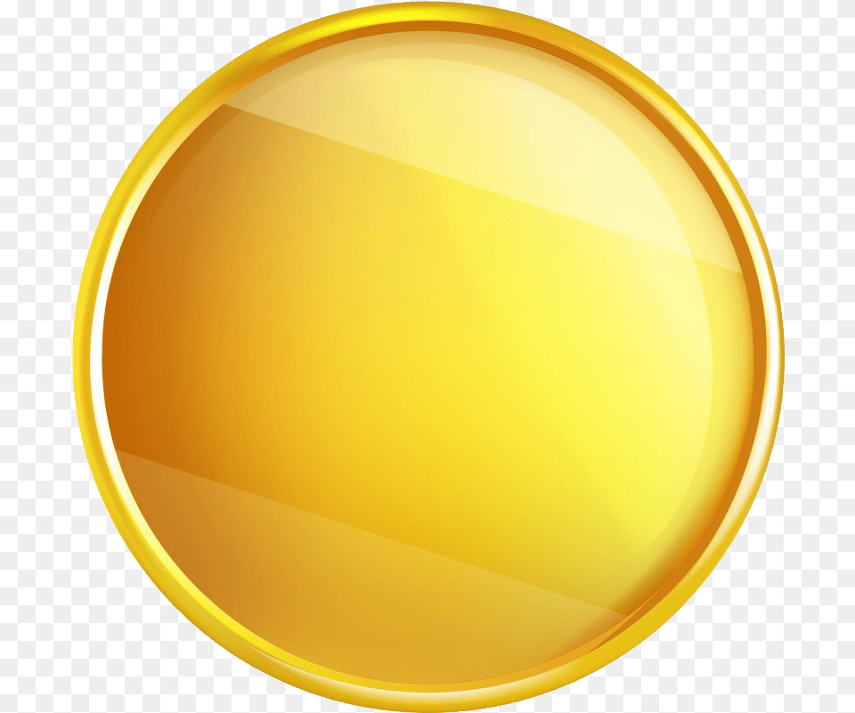 Empty Gold Coin Plain Gold Coin, Plate Png Image