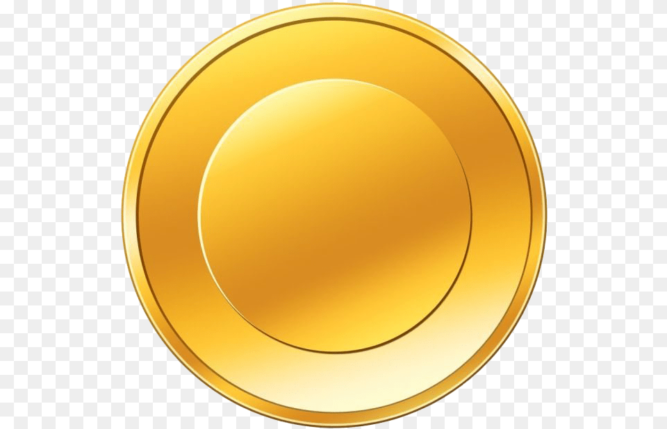 Empty Gold Coin Transparent All Transparent Background Gold Coin Icon, Plate Free Png