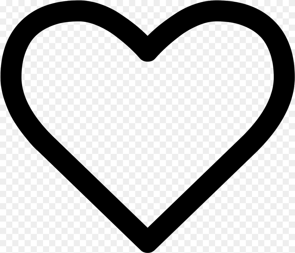 Empty Heart No Background, Gray Png Image