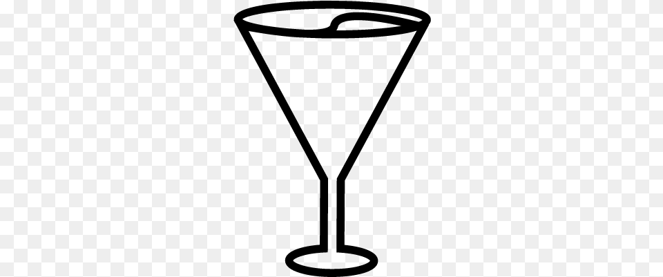 Empty Martini Glass Vector Cocktail, Gray Free Transparent Png