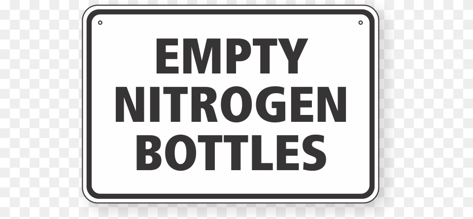 Empty Nitrogen Bottles Sign, Symbol, Scoreboard, Road Sign Png Image