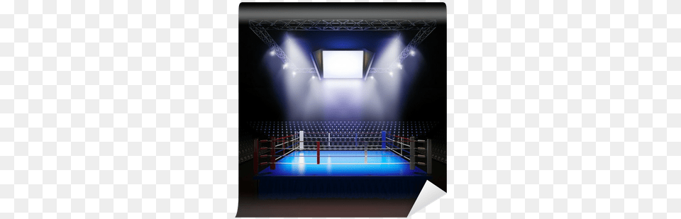 Empty Professional Boxing Ring Boxing Match Background, Lighting, Stage, Indoors, Theater Png