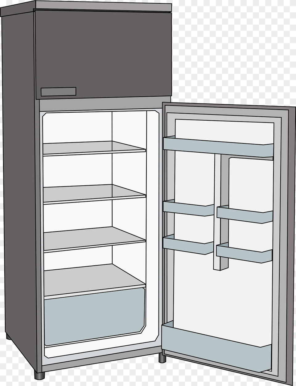 Empty Refrigerator Clipart, Device, Appliance, Electrical Device Free Png Download