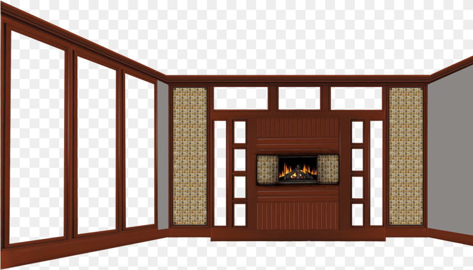 Empty Room With Fireplace By Michellegotham Wall Window Clipart, Hearth, Indoors, Interior Design Free Transparent Png