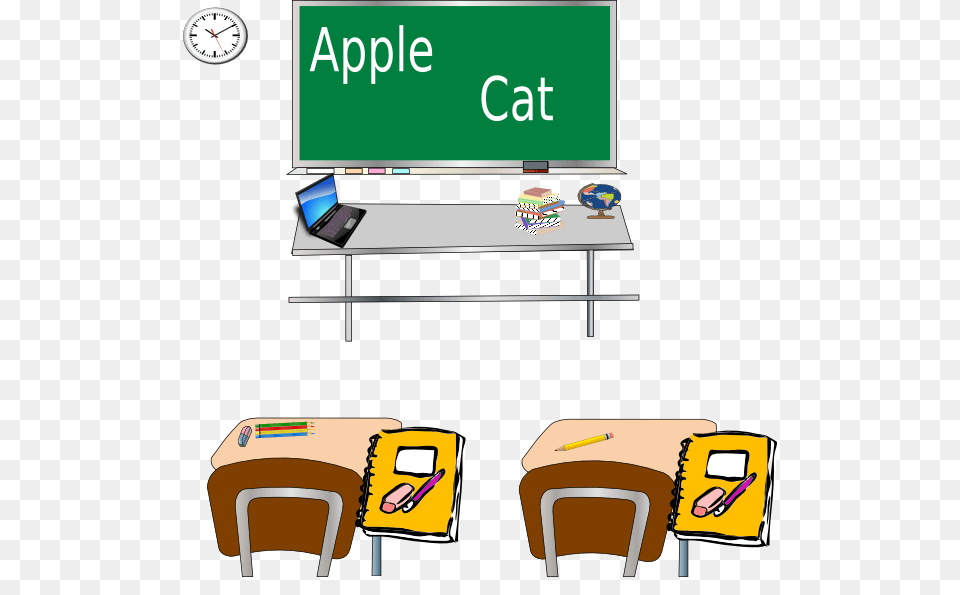 Empty School Classroom Clipart, White Board, Table, Furniture, Desk Free Transparent Png