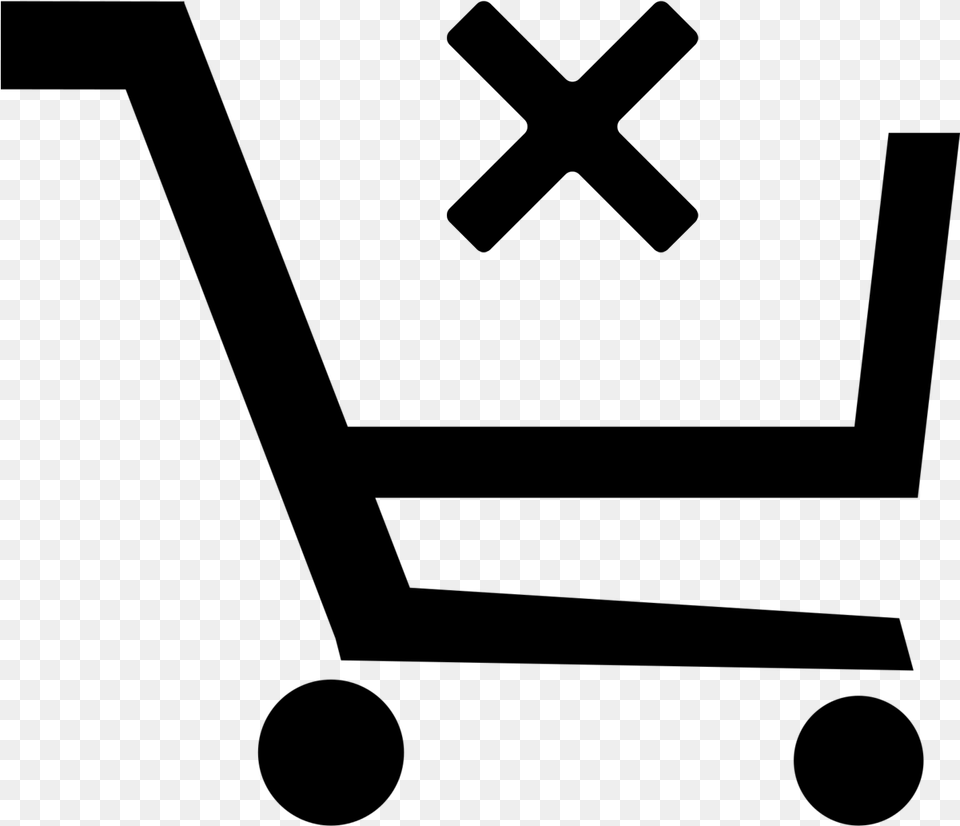 Empty Shopping Cart Icon, Gray Free Transparent Png
