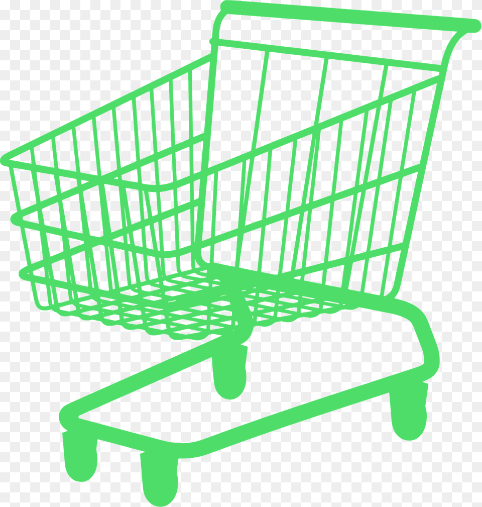 Empty Shopping Cart Silhouette, Crib, Furniture, Infant Bed, Shopping Cart Png Image