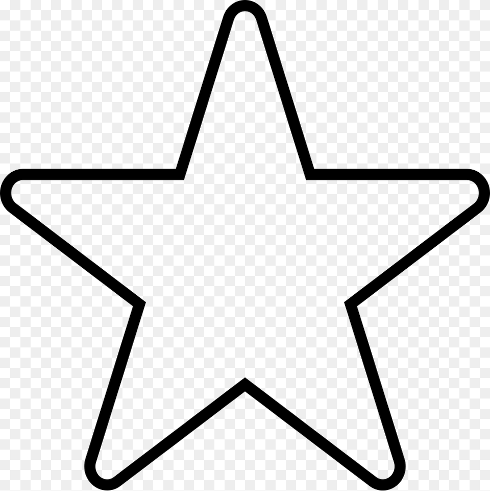 Empty Star Star Printable Coloring Page, Star Symbol, Symbol Free Png