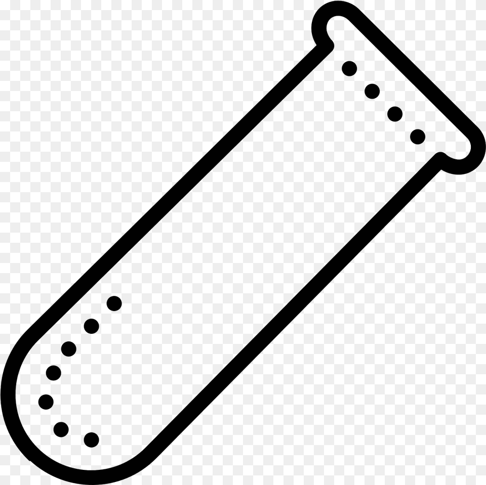 Empty Test Tube Icon, Gray Free Png Download