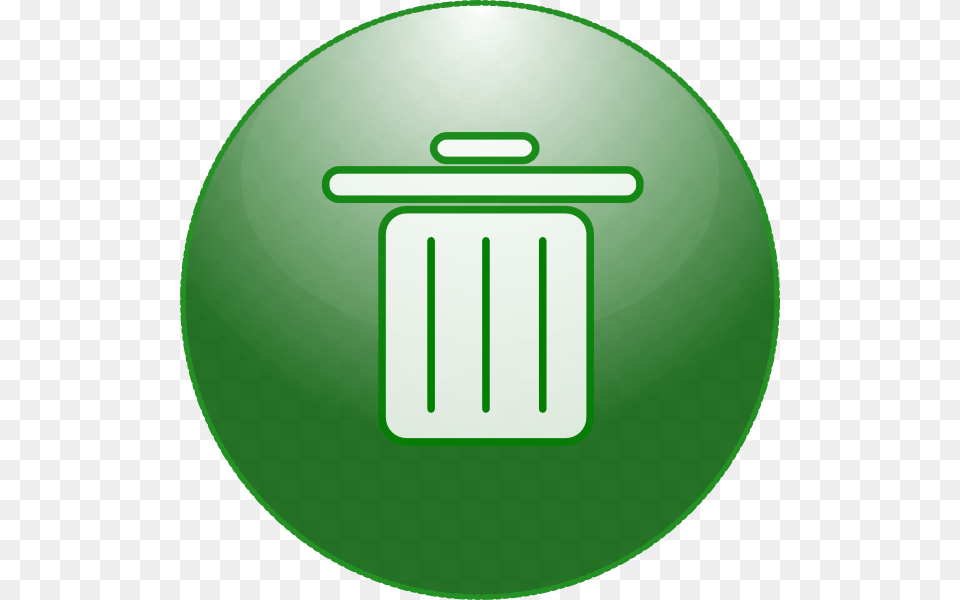 Empty Trash Can Clip Art Images Of Trash Can, Green, Symbol, Disk Free Png Download