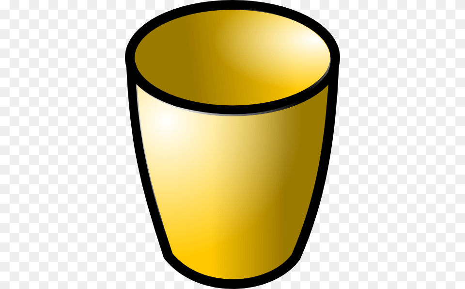 Empty Trash Can Recycler Icon Clip Art Vector, Gold, Bowl, Glass, Cup Free Png