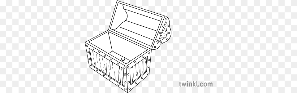Empty Treasure Chest With Gold Coin Language, Box, Crate Png Image