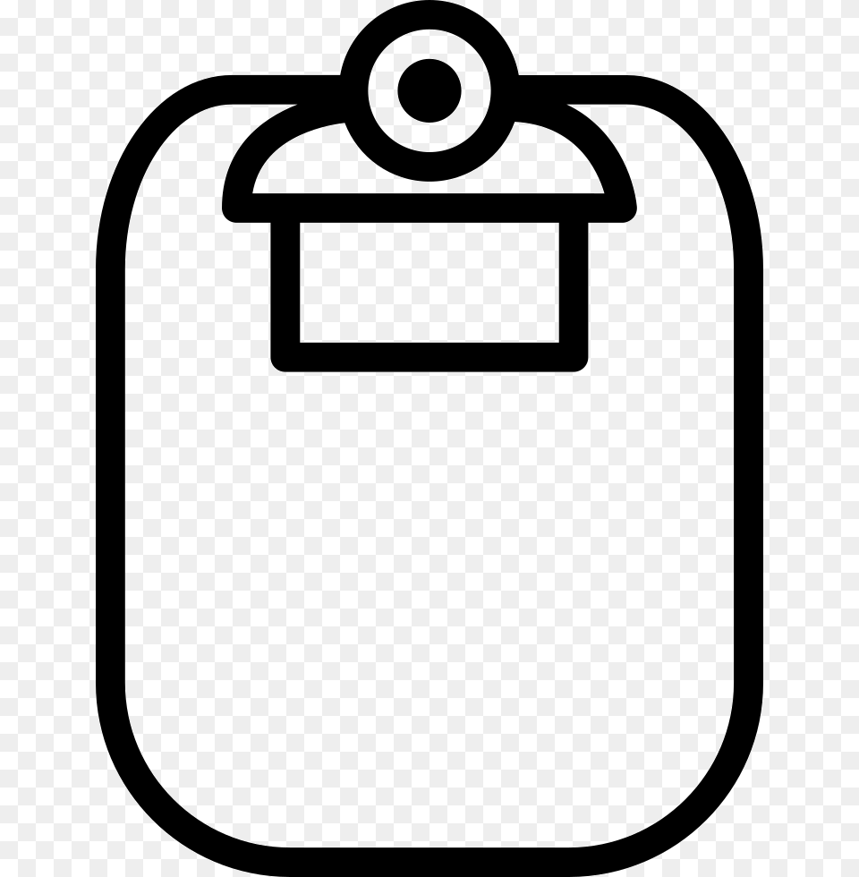 Empty White Clipboard Comments Thin Black And White Clipboard Icon Free Png