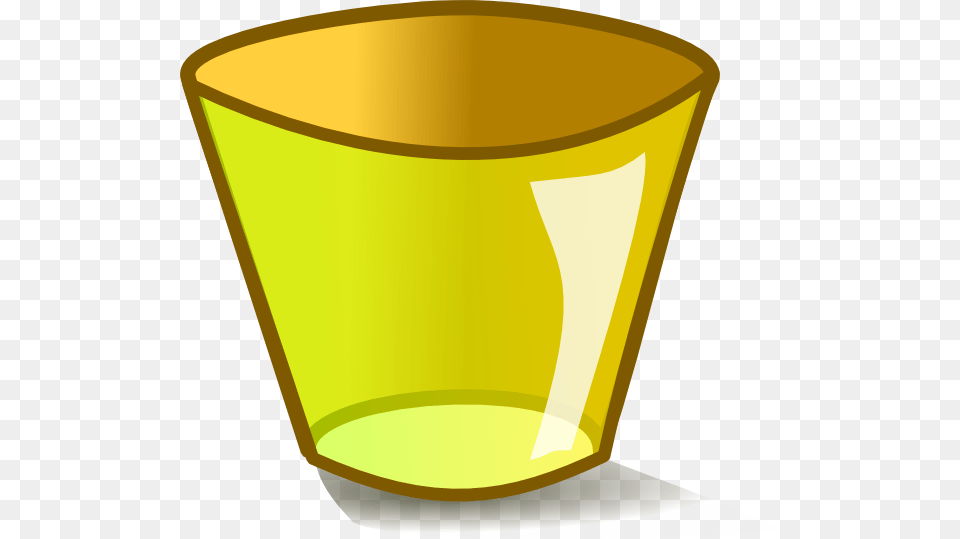 Empty Yellow Trash Can Svg Clip Arts Yellow Trash Can Clip Art, Glass, Beverage, Juice, Cup Png