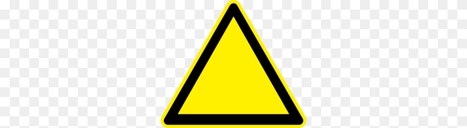 Empty Yellow Triangle Clip Art, Sign, Symbol, Road Sign, Blackboard Free Png Download