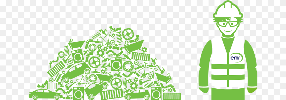 Emr Scrap Metal With Operative Iron Scrap Icon, Clothing, Green, Lifejacket, Vest Png