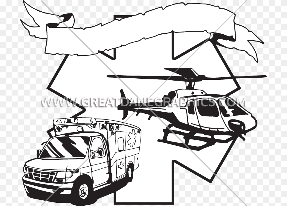 Ems Star Of Life Production Ready Artwork For T Shirt Printing Clip Art, Aircraft, Helicopter, Transportation, Vehicle Free Transparent Png