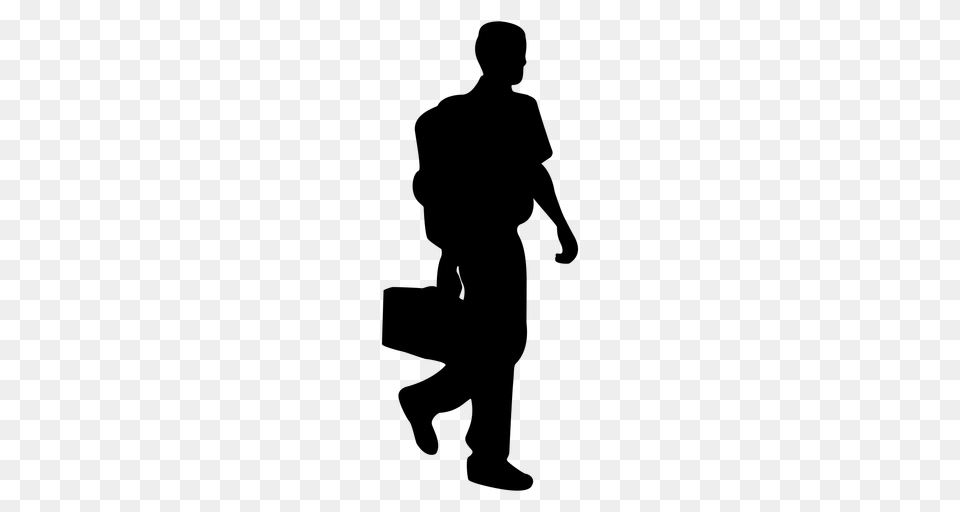 Emt Doctor Walking Silhouette, Gray Free Png Download