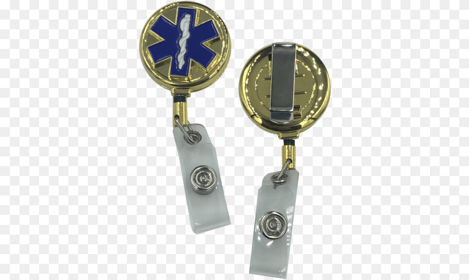 Emt Ems Paramedic Ambulance Retractable Metal Id Reel Medic Star Of Life Solid, Gold, Trophy Free Png